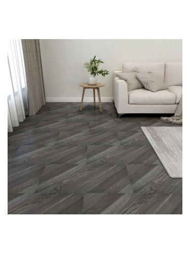 Sonata Самозалепващи подови дъски, 55 бр, PVC, 5,11 м², сиви на ивици