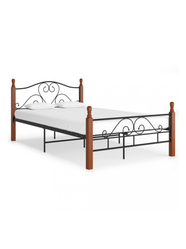 Sonata Рамка за легло, черна, метал, 120x200 cм