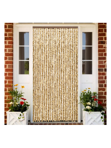 Sonata Завеса против насекоми, бежово и кафяво, 90х220 см, шенил
