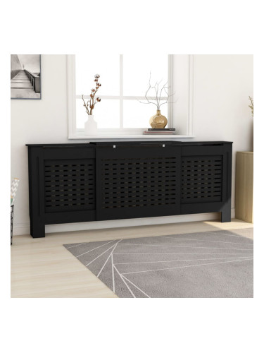 Sonata МДФ параван за радиатор, черен, 205 см