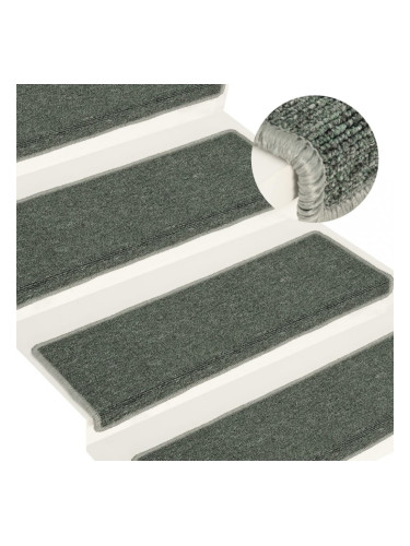 Sonata Постелки за стъпала, 15 бр, 65x25 см, зелени