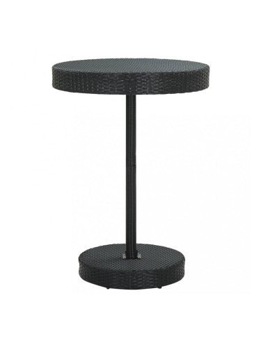 Sonata Градинска маса, черна, 75,5x106 см, полиратан