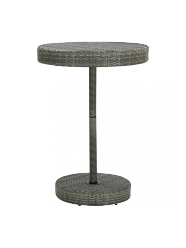 Sonata Градинска маса, сива, 75,5x106 см, полиратан