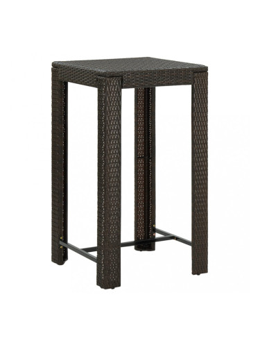 Sonata Градинска бар маса, кафява, 60,5x60,5x110,5 см, полиратан