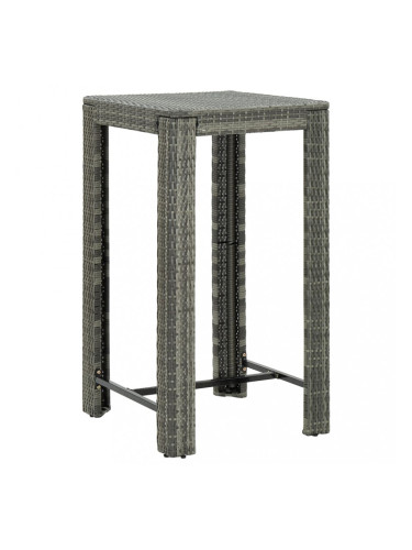 Sonata Градинска бар маса, сива, 60,5x60,5x110,5 см, полиратан