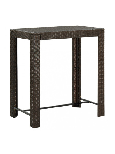 Sonata Градинска бар маса, кафява, 100x60,5x110,5 см, полиратан