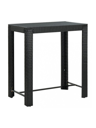 Sonata Градинска бар маса, черна, 100x60,5x110,5 см, полиратан