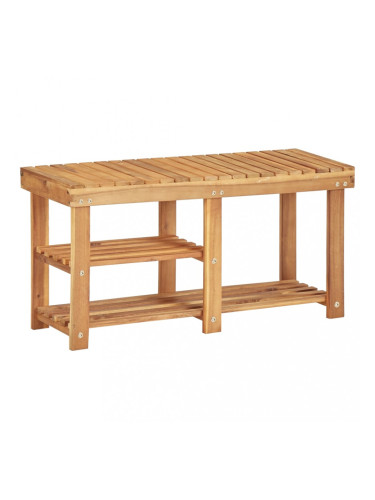 Sonata Стелаж за обувки, 90x32x46 см, акациево дърво масив