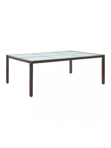 Sonata Градинска трапезна маса, кафява, 200x150x74 см, полиратан