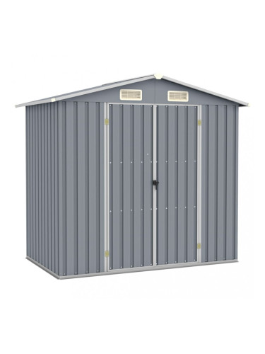 Sonata Градинска барака, сива, 205x129x183 см, поцинкована стомана