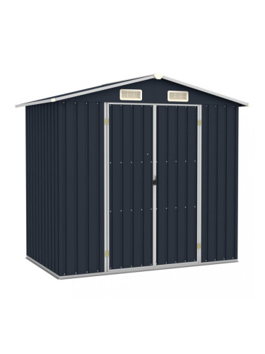 Sonata Градинска барака, антрацит, 205x129x183 см, поцинкована стомана