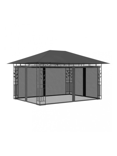 Sonata Шатра с мрежа против комари, 4x3x2,73 м, антрацит, 180 г/м²