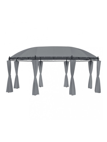 Sonata Градинска шатра със завеси, 530x350x265 см, антрацит