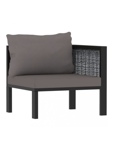 Sonata Модулен ъглов диван с ляв подлакътник, полиратан, антрацит