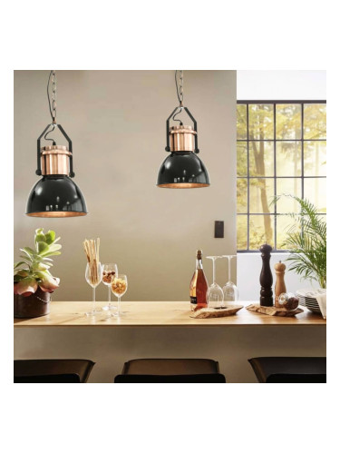 Sonata Таванни лампи, 2 бр, черни, кръгли, E27