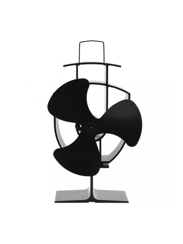 Sonata Вентилатор за печка за топъл въздух, 3 перки, черен