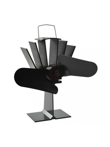 Sonata Вентилатор за печка за топъл въздух, 2 перки, черен