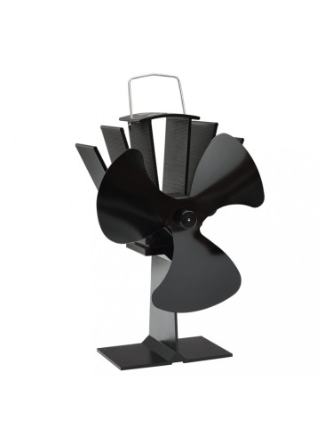Sonata Вентилатор за печка за топъл въздух, 3 перки, черен