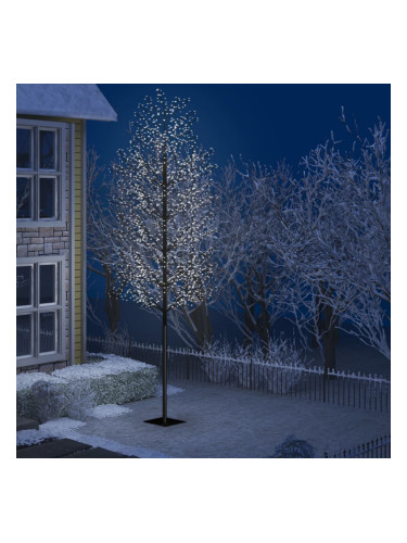 Sonata Коледно дърво, 2000 LED студено бeли, разцъфнала череша, 500 см