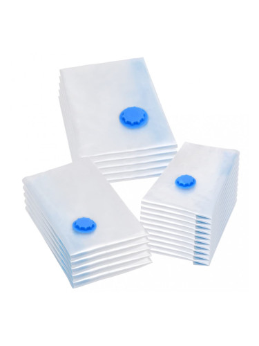 Sonata Вакуумни пътни чанти за съхранение на дрехи, 3 размера, 20 бр