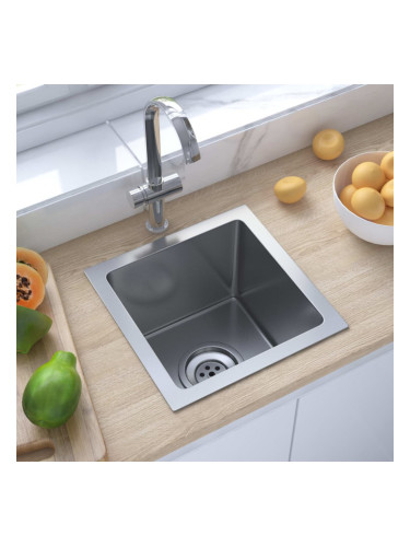 Sonata Ръчно изработена кухненска мивка с цедка, неръждаема стомана