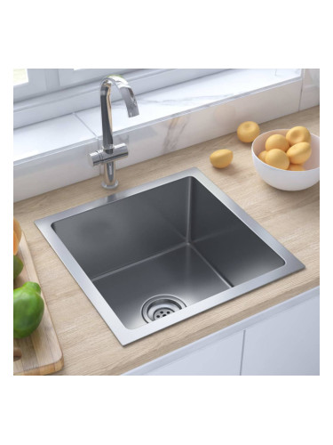 Sonata Ръчно изработена кухненска мивка с цедка, неръждаема стомана