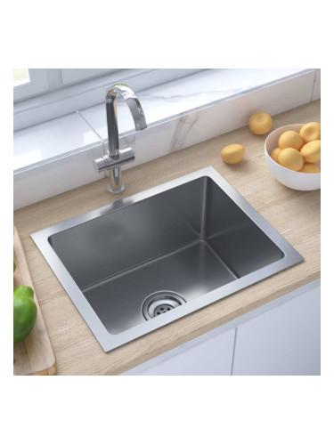 Sonata Ръчно изработена кухненска мивка с цедка, неръждаема стомана