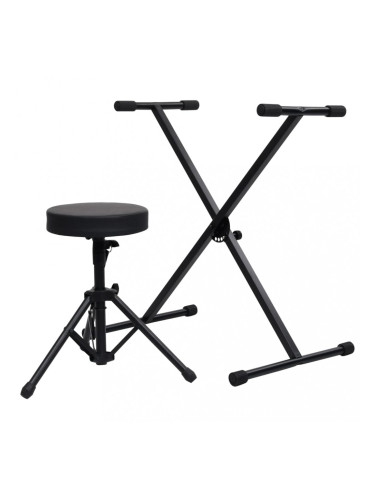 Sonata Комплект стойка за кийборд и табуретка в черно