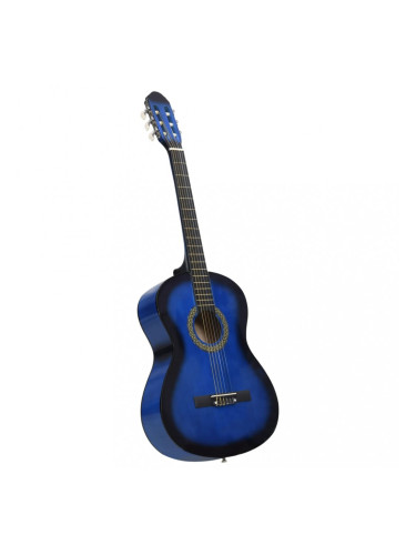 Sonata Класическа китара за начинаещи, синя, 4/4, 39", липово дърво