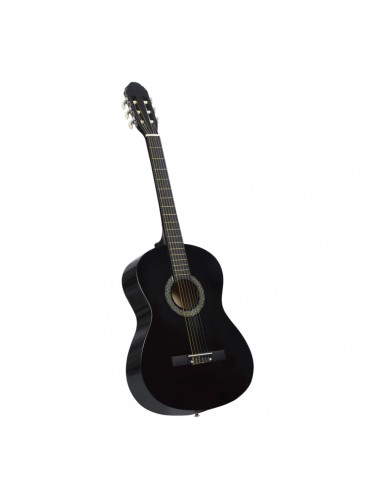 Sonata Класическа китара за начинаещи, черна, 4/4, 39", липово дърво