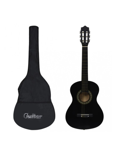 Sonata Комплект класическа китара за начинаещи 8 части черен 1/2 34"