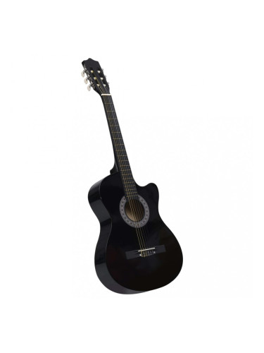 Sonata Уестърн акустична cutaway китара с 6 струни, черна, 38"