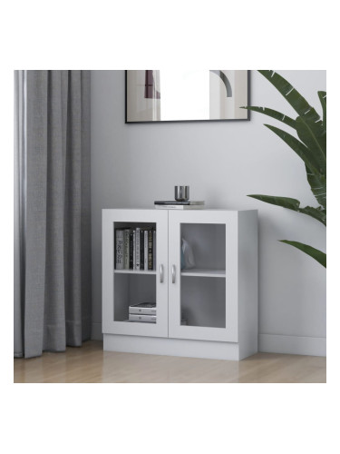 Sonata Шкаф витрина, бял, 82,5x30,5x80 см, ПДЧ