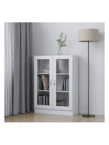 Sonata Шкаф витрина, бял, 82,5x30,5x115 см, ПДЧ