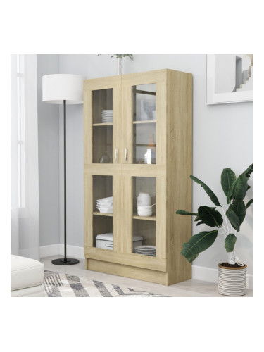 Sonata Шкаф витрина, дъб сонома, 82,5x30,5x150 см, ПДЧ