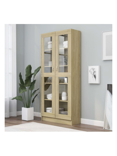 Sonata Шкаф витрина, дъб сонома, 82,5x30,5x185,5 см, ПДЧ