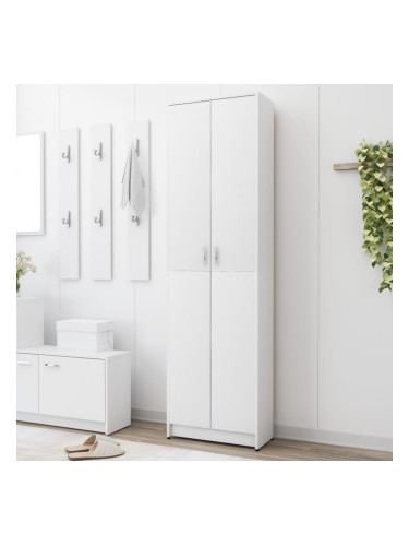 Sonata Гардероб за антре, бял, 55x25x189 см, ПДЧ