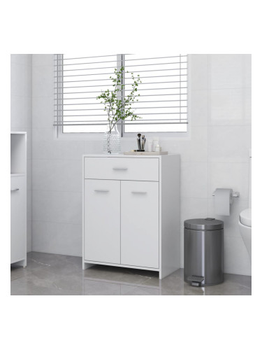 Sonata Шкаф за баня, бял, 60x33x80 см, ПДЧ