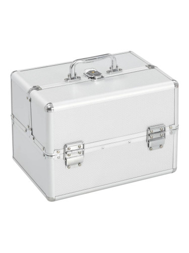 Sonata Куфар за гримове, 22x30x21 см, сребрист, алуминий