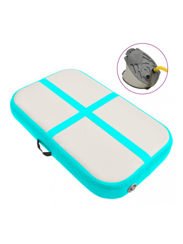 Sonata Надуваем дюшек за гимнастика с помпа, 60x100x10 см, PVC, зелен