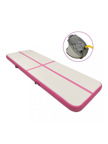 Sonata Надуваем дюшек за гимнастика с помпа, 300x100x20 см, PVC, розов