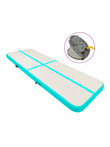 Sonata Надуваем дюшек за гимнастика с помпа, 500x100x20 см, PVC, зелен