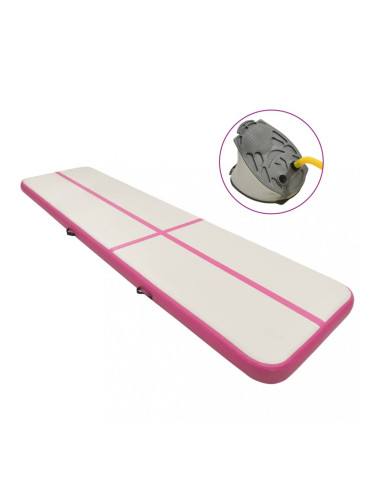Sonata Надуваем дюшек за гимнастика с помпа, 700x100x20 см, PVC, розов