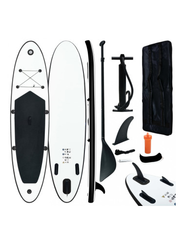 Sonata Комплект надуваем стендъп падълборд, черно и бяло