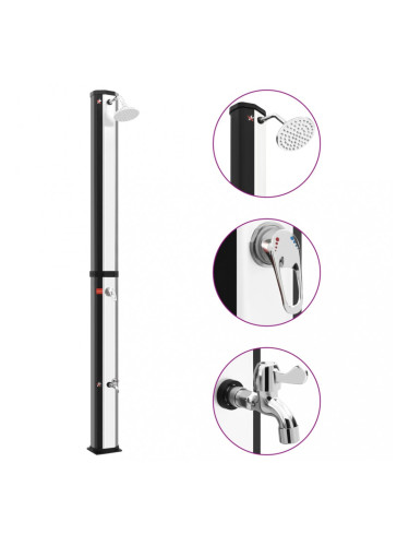 Sonata Градински соларен душ с душ слушалка и кранче, 35 л