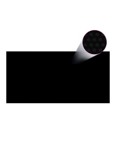 Sonata Правоъгълно покривало за басейн, 1200x600 см, PE, черно