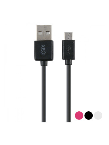 Кабел USB към Micro USB KSIX 1 m - Черен