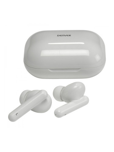 Блутут слушалки Denver Electronics TWE-38 300 mAh Бял