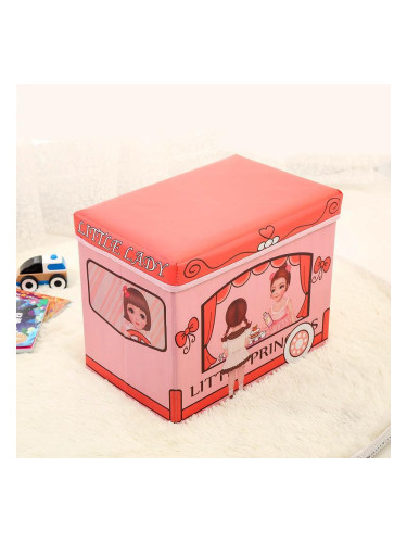 Детска табуретка - кутия за съхранение LITTLE PRINCESS