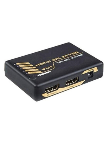 Разклонител DCU 1x4 HDMI Черен